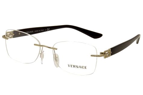 versace glasses clear frame|versace rimless eyeglasses for women.